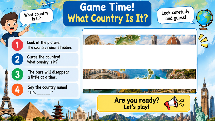 Grade 4-5 - ESL Lesson - Food Around the World - Part 1 - Countries