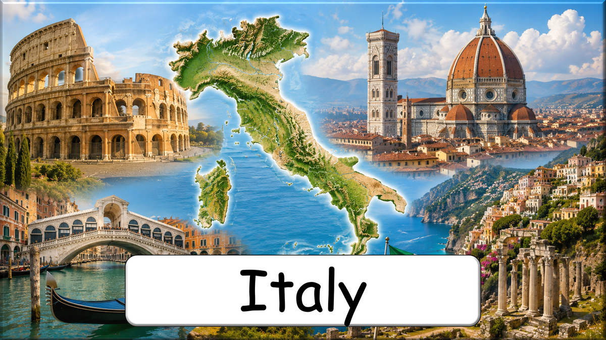 Grade 4-5 - ESL Lesson - Food Around the World - Part 1 - Countries