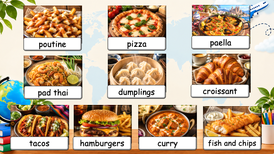 Grade 4-5 - ESL Lesson - Food Around the World - Part 2 - Food