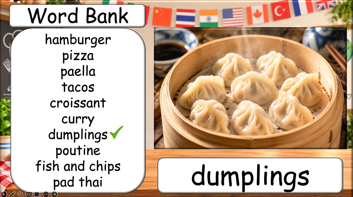 Grade 4-5 - ESL Lesson - Food Around the World - Part 2 - Food