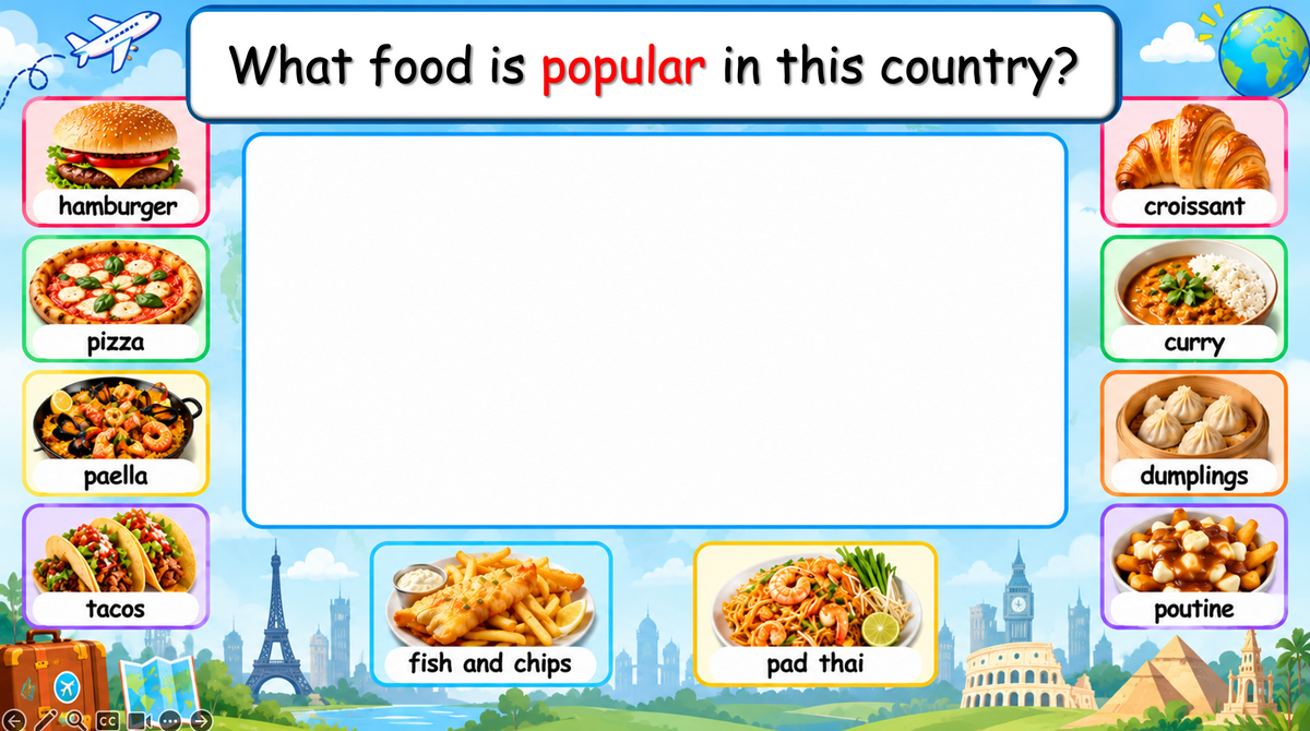 Grade 4-5 - ESL Lesson - Food Around the World - Part 2 - Food