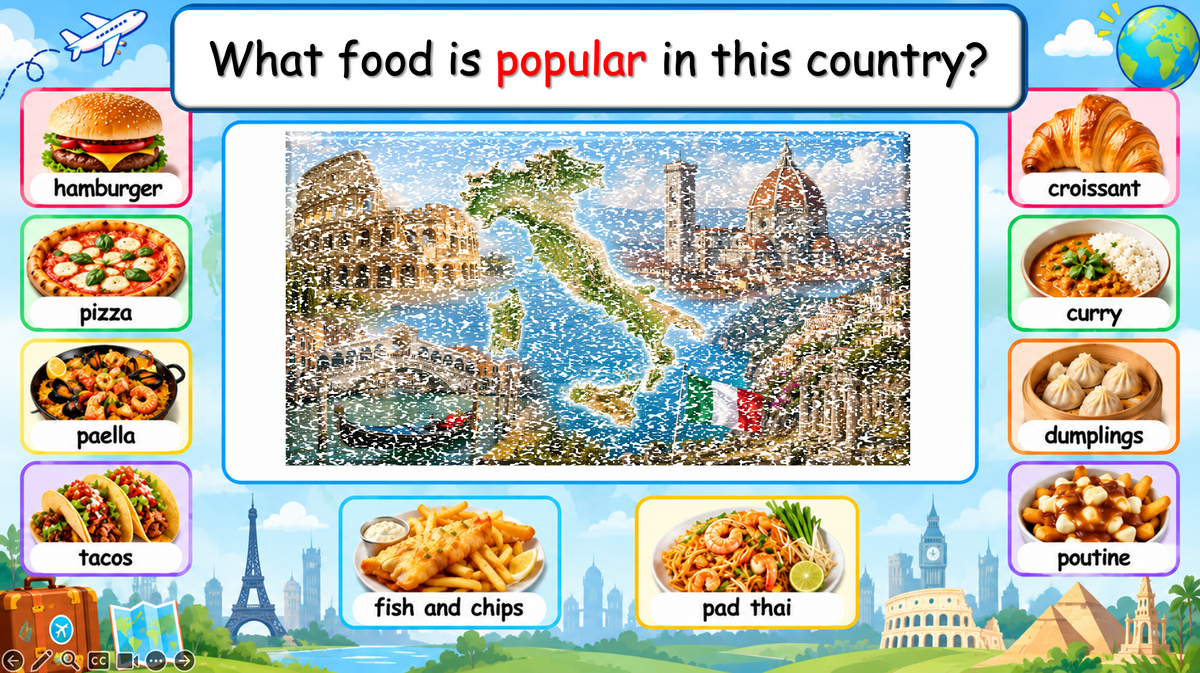 Grade 4-5 - ESL Lesson - Food Around the World - Part 2 - Food