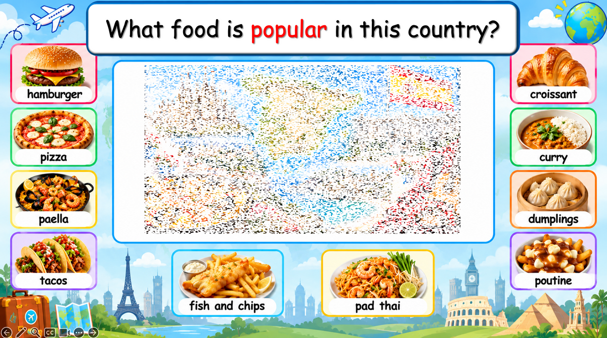 Grade 4-5 - ESL Lesson - Food Around the World - Part 2 - Food