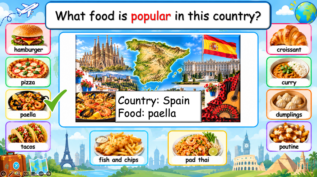 Grade 4-5 - ESL Lesson - Food Around the World - Part 2 - Food