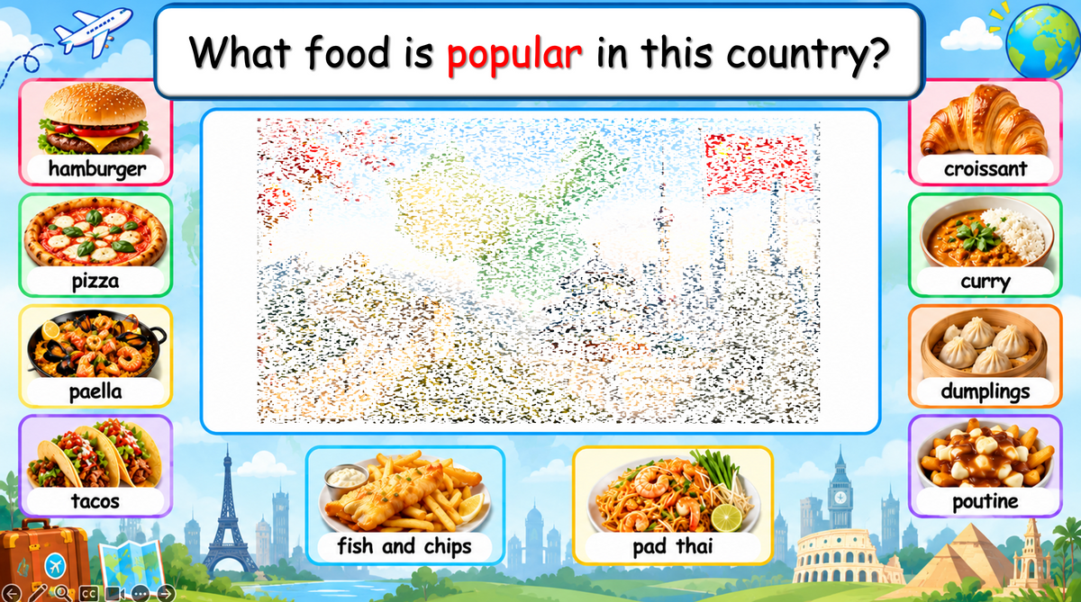 Grade 4-5 - ESL Lesson - Food Around the World - Part 2 - Food