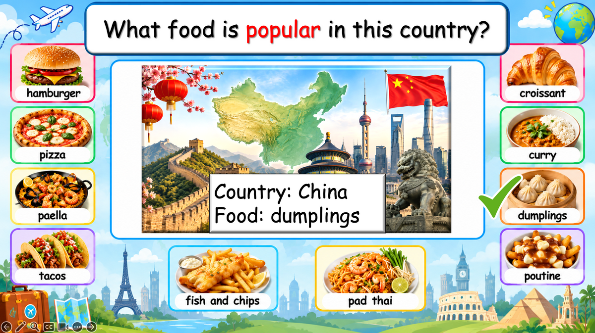 Grade 4-5 - ESL Lesson - Food Around the World - Part 2 - Food