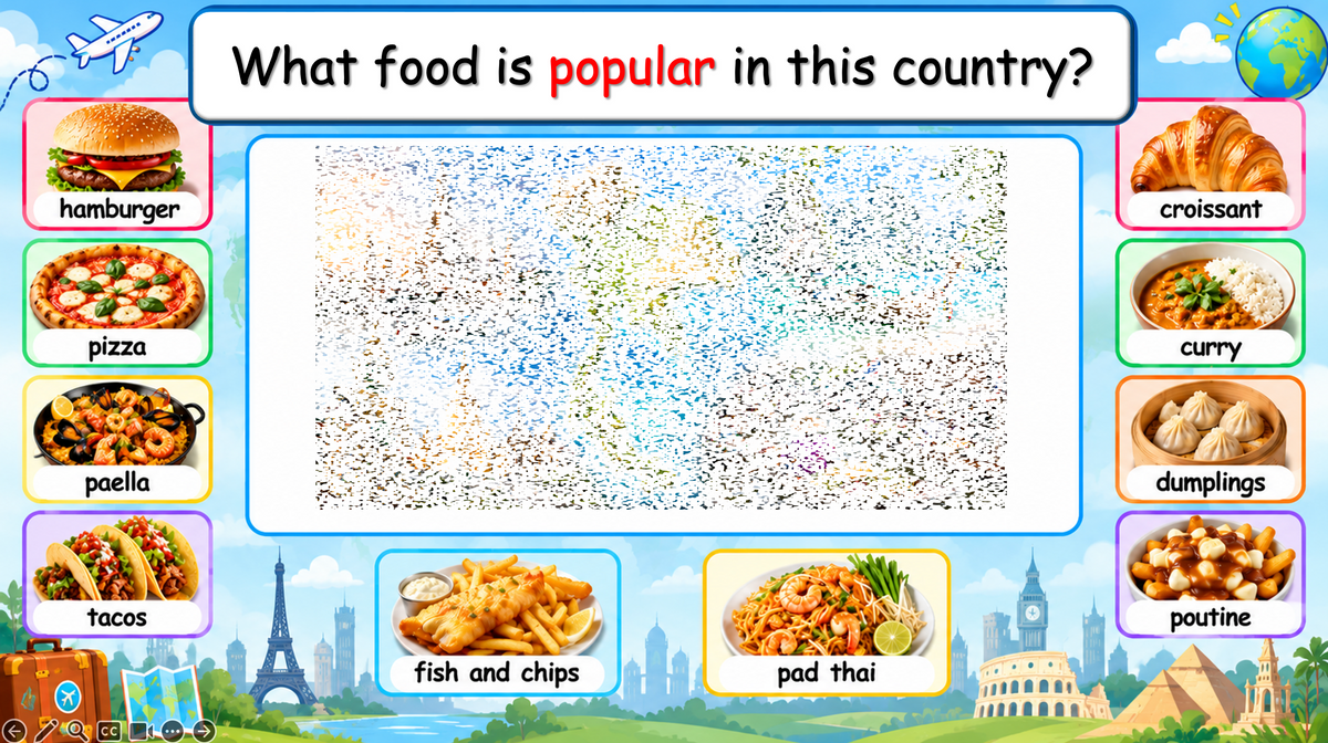 Grade 4-5 - ESL Lesson - Food Around the World - Part 2 - Food