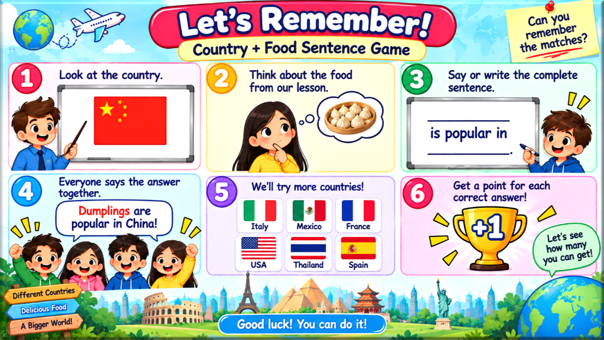 Grade 4-5 - ESL Lesson - Food Around the World - Part 2 - Food