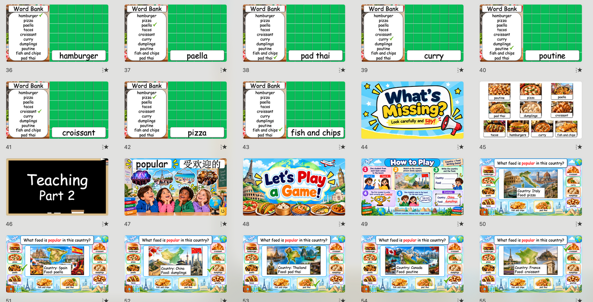 Grade 4-5 - ESL Lesson - Food Around the World - Part 2 - Food